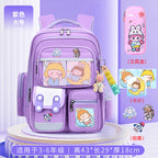 Cute bunny and capybara print lightweight waterproof kids school backpack by Bunnie & Minnie