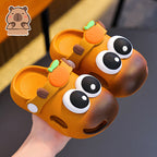 Breathable capybara print EVA clogs for kids with non-slip sole by Bunnie & Minnie
