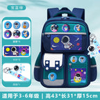 Astronaut space-themed large capacity school backpack for kids by Bunnie & Minnie