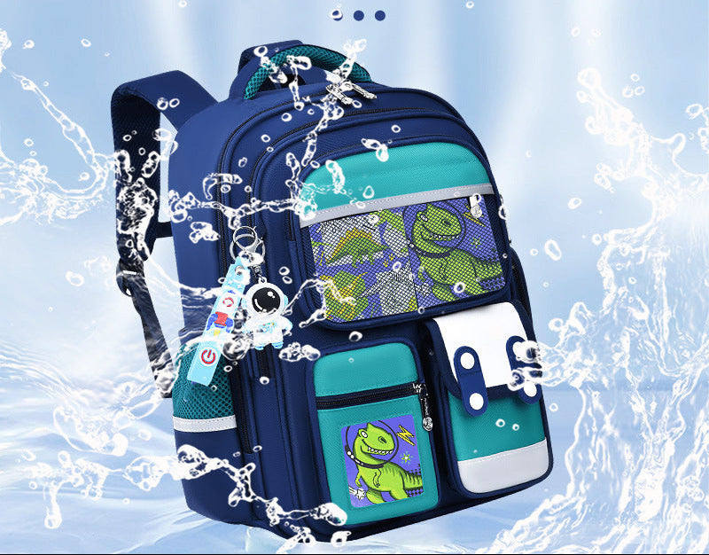 Cute bunny and capybara print lightweight waterproof kids school backpack by Bunnie & Minnie