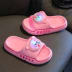 Princess light-up girls slippers with bunny and bear cartoon prints by Bunnie & Minnie