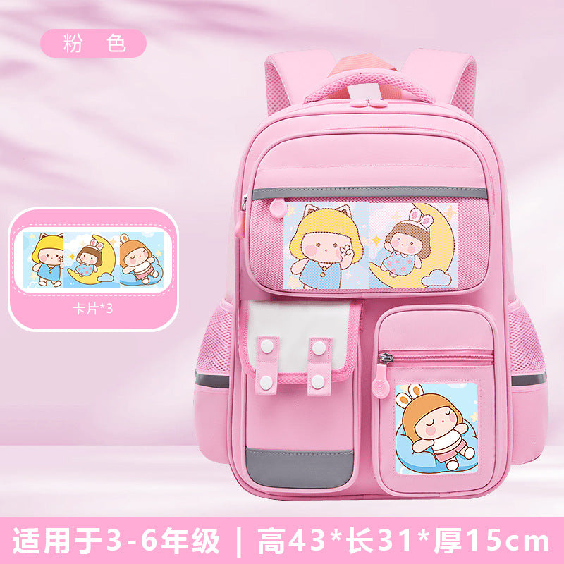 Astronaut space-themed large capacity school backpack for kids by Bunnie & Minnie