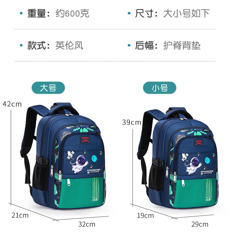 Cartoon print lightweight burden-reducing school backpack for boys by Bunnie & Minnie