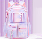 Ultra-lightweight shoulder-protecting large capacity girls school backpack by Bunnie & Minnie