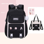 Ergonomic spine-safe school backpack for girls in pink and purple by Bunnie & Minnie