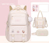 Beige - Large (Grades 5-9) + Pencil Case + Tuition Bag