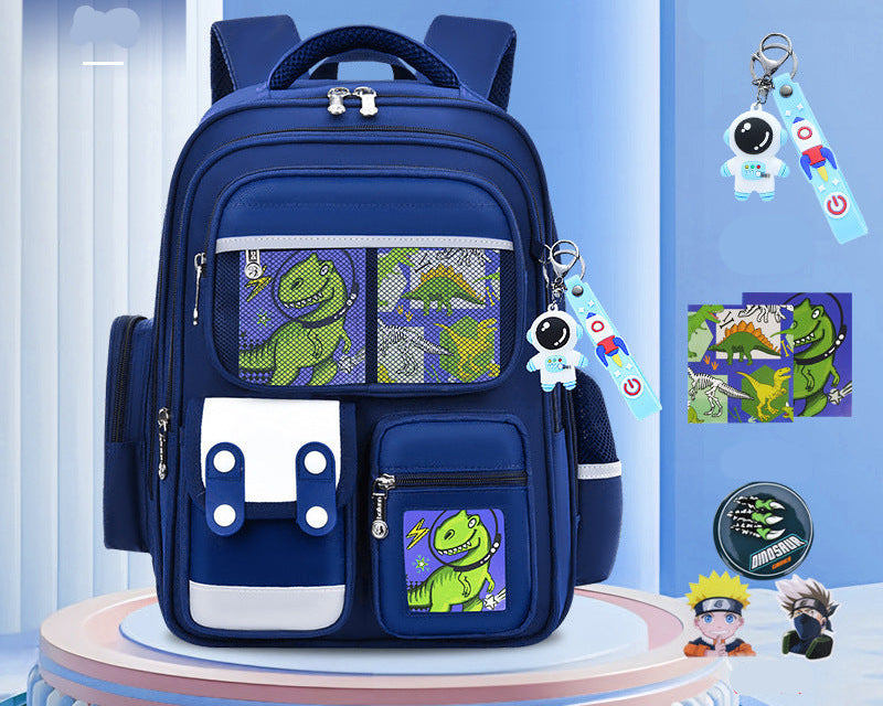 Cute bunny and capybara print lightweight waterproof kids school backpack by Bunnie & Minnie
