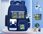 Cute bunny and capybara print lightweight waterproof kids school backpack by Bunnie & Minnie