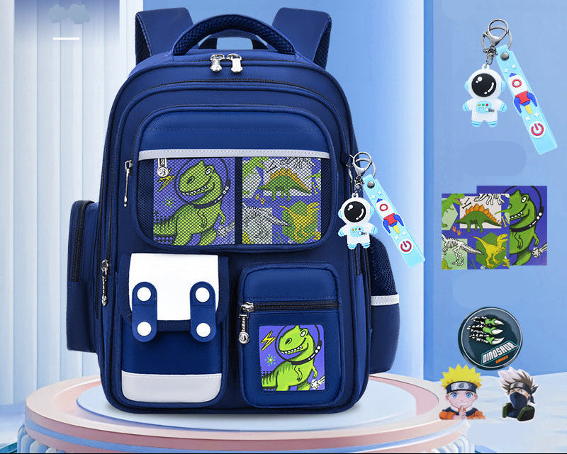 Cute bunny and capybara print lightweight waterproof kids school backpack by Bunnie & Minnie