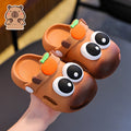 Breathable capybara print EVA clogs for kids with non-slip sole by Bunnie & Minnie