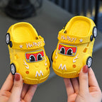 Light-up car print non-slip kids summer slippers with LED sole by Bunnie & Minnie