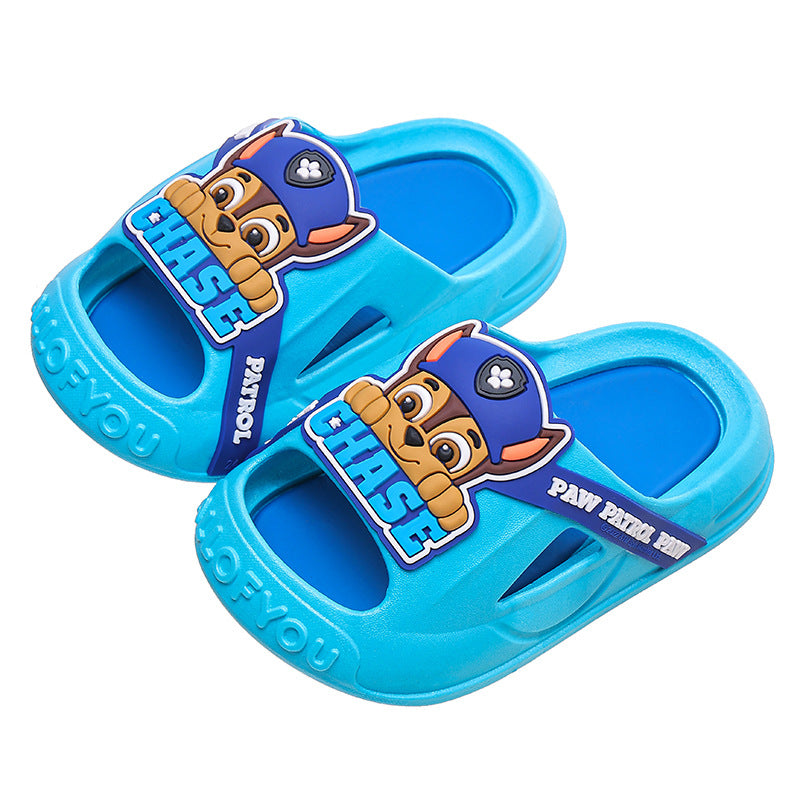 WangWang puppy closed-toe non-slip kids summer slippers by Bunnie & Minnie