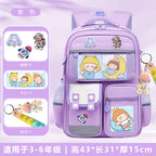 Astronaut space-themed large capacity school backpack for kids by Bunnie & Minnie