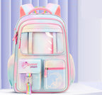 Ultra-lightweight shoulder-protecting large capacity girls school backpack by Bunnie & Minnie