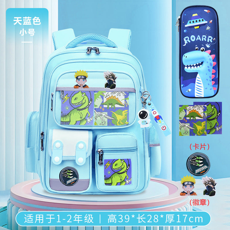 Cute bunny and capybara print lightweight waterproof kids school backpack by Bunnie & Minnie