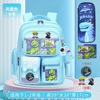 Cute bunny and capybara print lightweight waterproof kids school backpack by Bunnie & Minnie