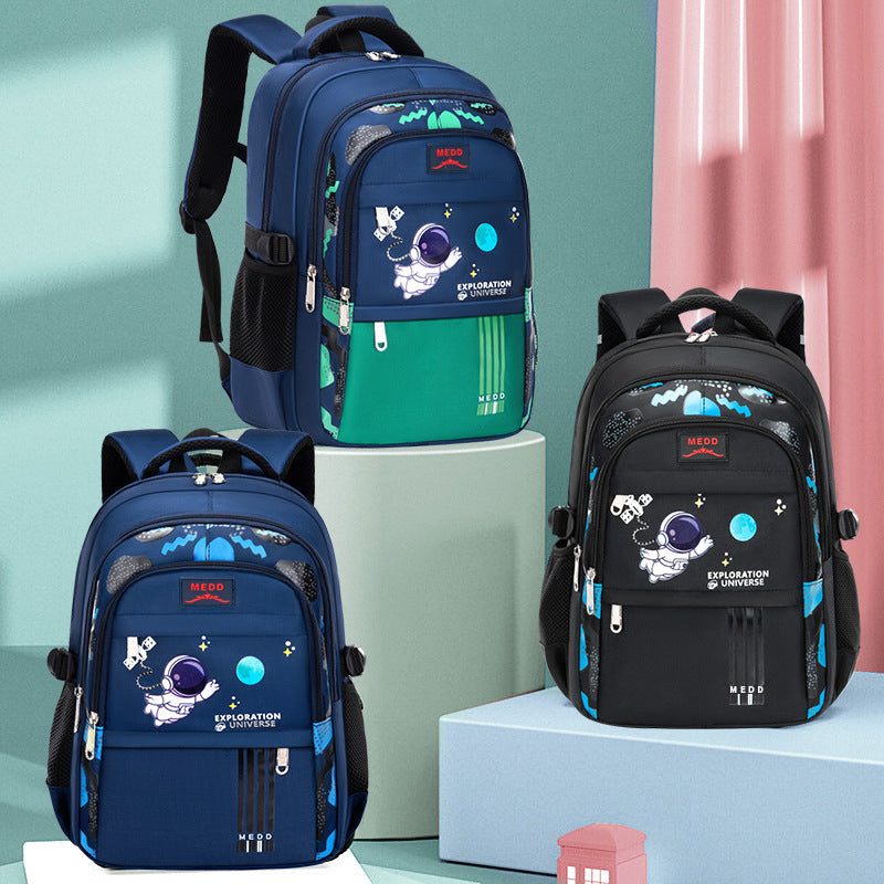 Cartoon print lightweight burden-reducing school backpack for boys by Bunnie & Minnie