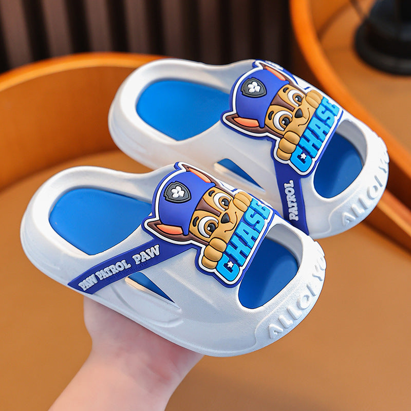 WangWang puppy closed-toe non-slip kids summer slippers by Bunnie & Minnie