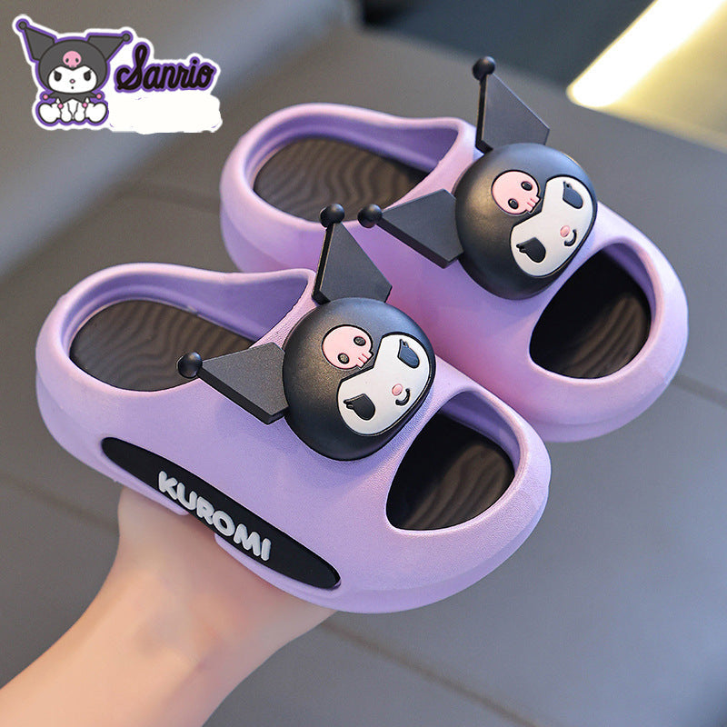 Sanrio character kids slippers including Hello Kitty and Kuromi by Bunnie & Minnie