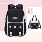 Ergonomic spine-safe school backpack for girls in pink and purple by Bunnie & Minnie