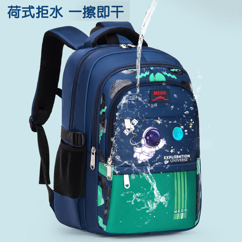 Cartoon print lightweight burden-reducing school backpack for boys by Bunnie & Minnie