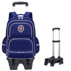 Girls 2-in-1 trolley school bag with detachable wheels and bow-tie design by Bunnie & Minnie