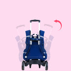 3D cartoon trolley school backpack with removable wheels for primary school kids by Bunnie & Minnie