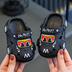 Light-up car print non-slip kids summer slippers with LED sole by Bunnie & Minnie